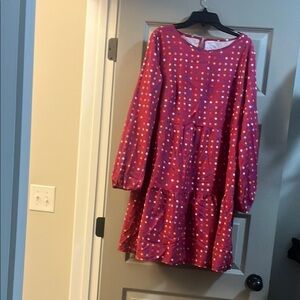 SHEIN Pink Bishop Sleeve Sundress Casual